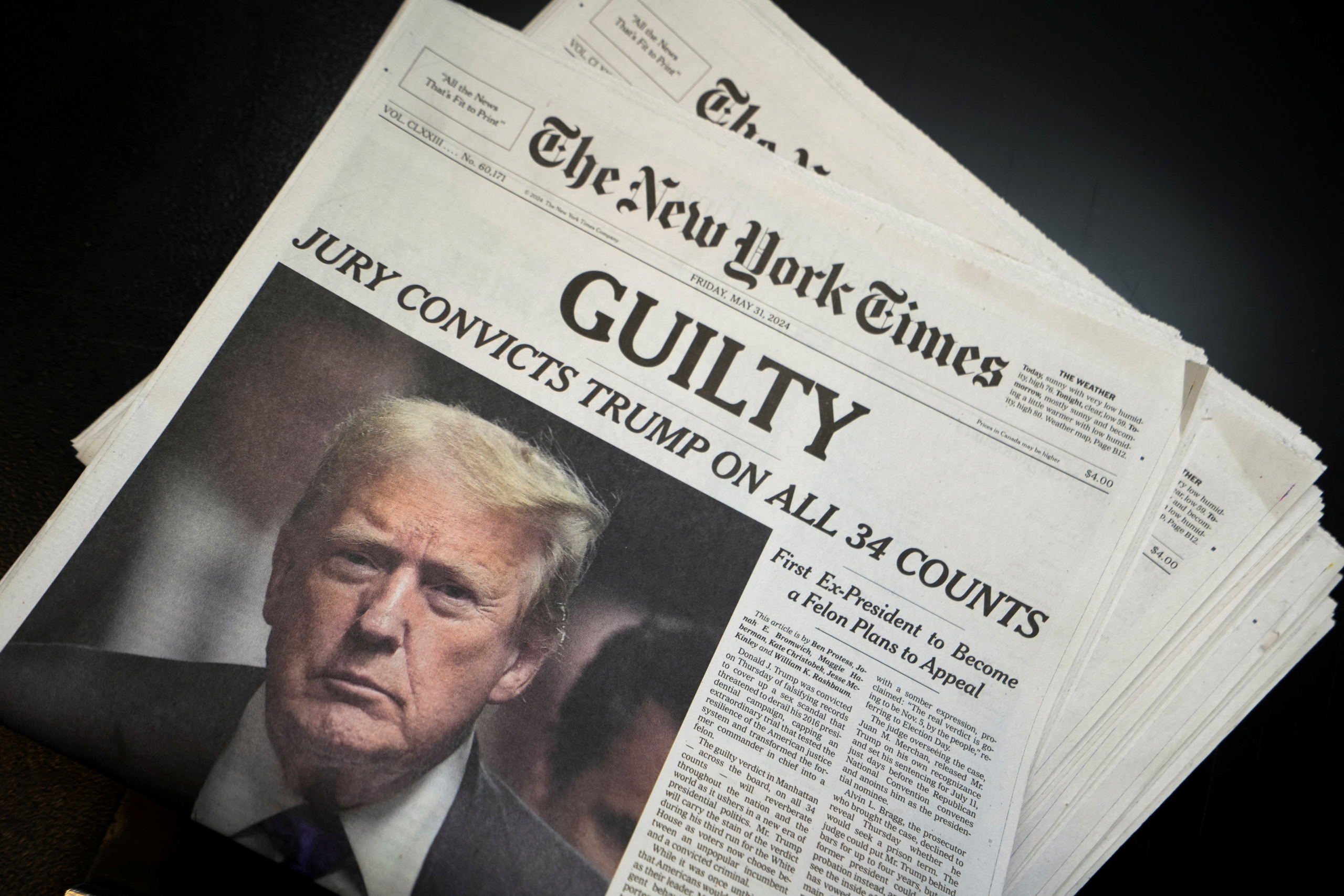 Trump receberá sentença no dia 10 de janeiro em caso de pagamentos a ex-atriz pornô, mas não deve ir para a prisão