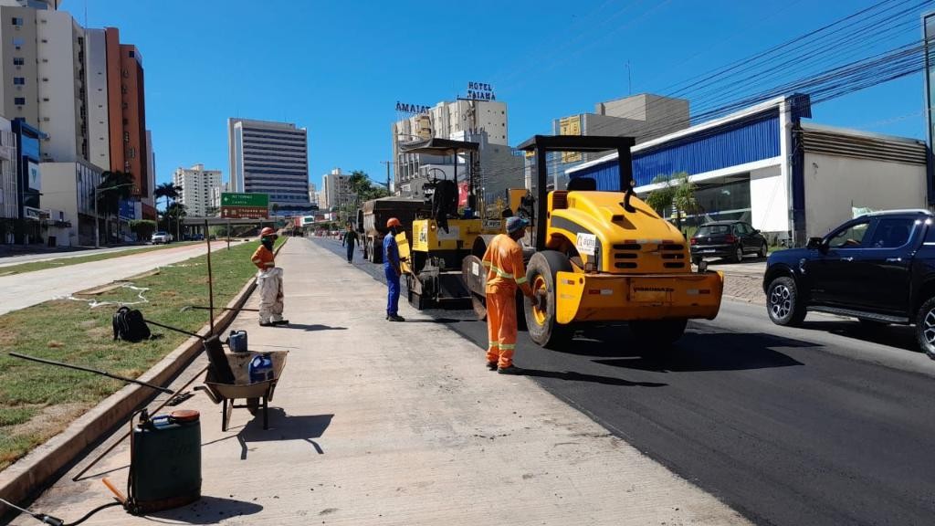 Obras do BRT avançam com recapeamento da Avenida do CPA