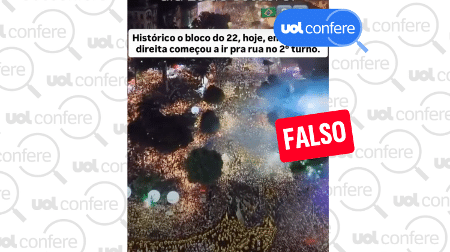Vídeo é do Círio de Nazaré, não de ato em apoio a Flávio Bolsonaro